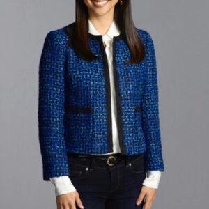 J. Crew Royal Blue Tweed Blazer 8